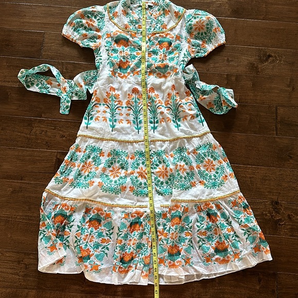 NWT CELINA MOON Be One Pippa midi sash short sleeve size M with pockets - Picture 9 of 11